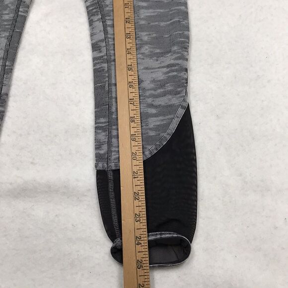 LULULEMON Fast Free Tight Pants Women 6 Black Camo Stretch Legging Athleisure - Picture 15 of 16